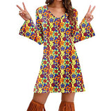 Hippie Clothing Print Dress Women