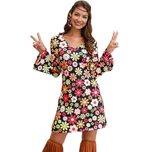 Hippie Clothing Print Dress Women