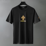 Men S Hot Stamping Process Men S Fashion Brand Off Shoulder Short Sleeved T Shirt Men