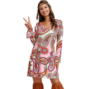 Hippie Clothing Print Dress Women