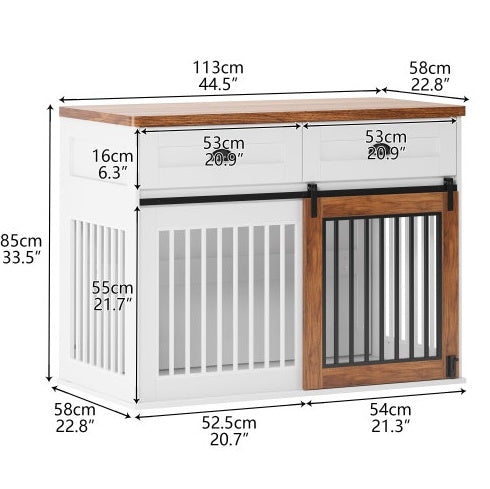 Heavy Duty Furniture Style Dog Cage Wooden Dog Cage Double Door Dog Cage Side Cabinet Dog Cage Dog Crate