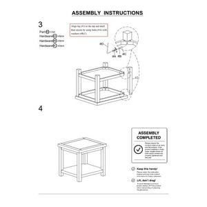 End Table Dark Cherry Open Shelf Natural Wood Grain Design 1pc Table Living Room Furniture