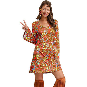 Hippie Clothing Print Dress Women