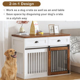 Heavy Duty Furniture Style Dog Cage Wooden Dog Cage Double Door Dog Cage Side Cabinet Dog Cage Dog Crate